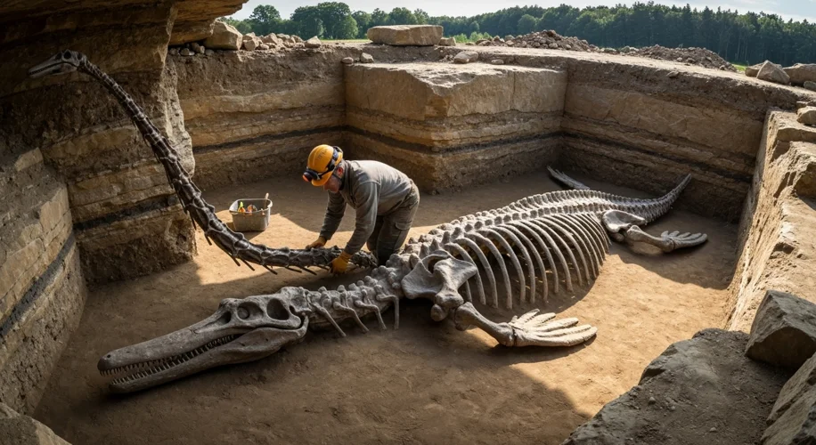 Remarkable Jurassic Sea Monster Fossil Unearthed in Germany