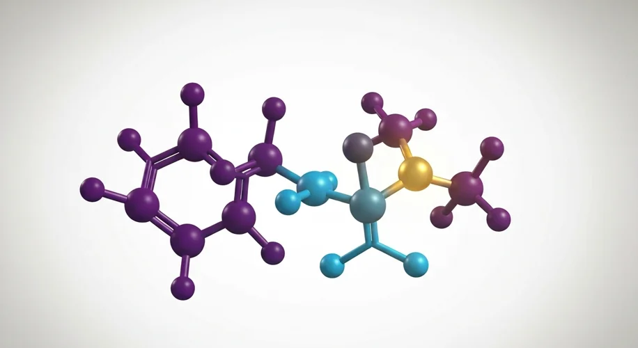 A detailed, colorful molecular model of Vitamin B12, showcasing its complex ring structure and the c