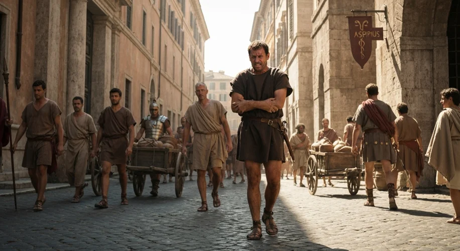 Ancient Roman Healthcare: Seeking a Doctor's Aid for a Broken Arm