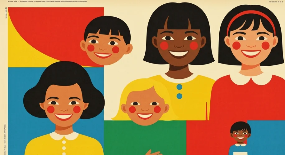 A vibrant, vintage poster from the 1960s or 1970s encouraging childhood vaccination against measles,