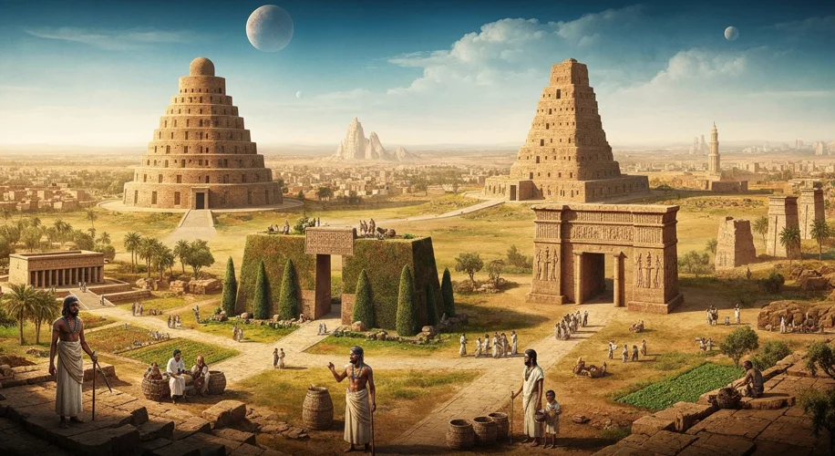 A stylized depiction of the Stamp Act protests in colonial America, with angry colonists burning eff