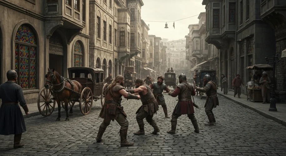 Viking Encounters in 18th-Century Constantinople: A Brawl's Insight