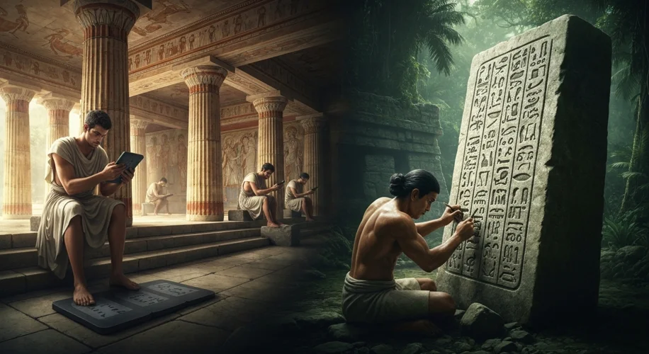 The Silence of the Scribes: Loss and Rediscovery of Writing Systems