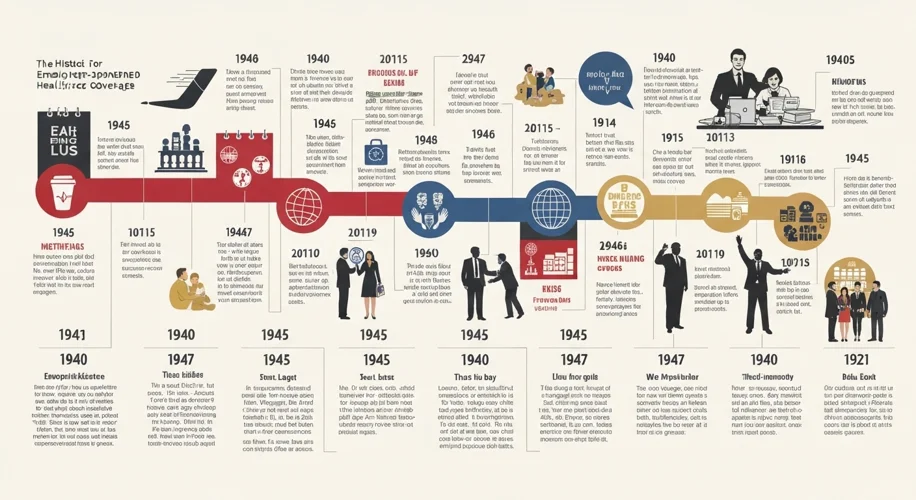 History of Healthcare Tied to Employment in the US