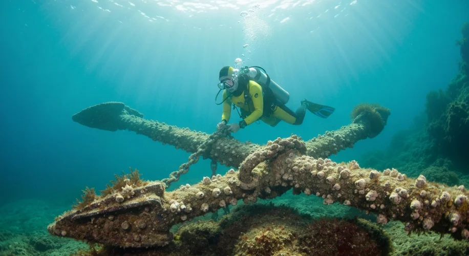 Anchor from French Ship 'Saint Jean Baptiste' Rediscovered in New Zealand