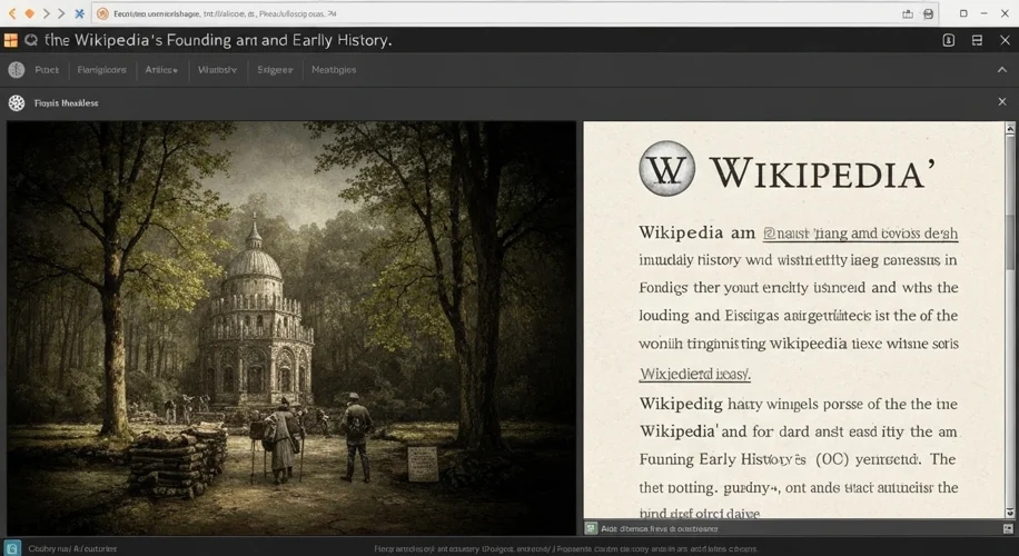 A screenshot of the very first Wikipedia homepage, showing its simple, text-based design and early l